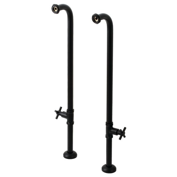 Aqua Vintage AE810S0DX Freestanding Tub Supply Line, Matte Black AE810S0DX